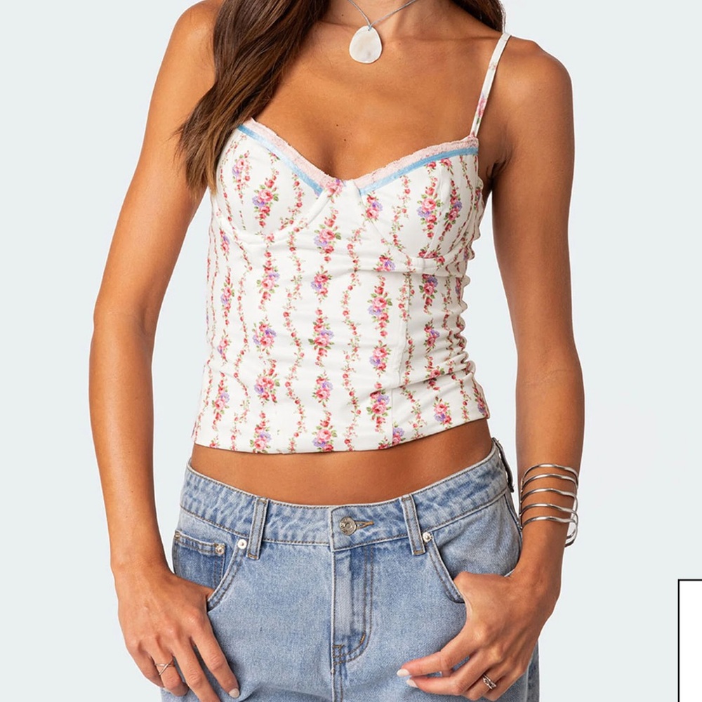 Edikted floral corset top
